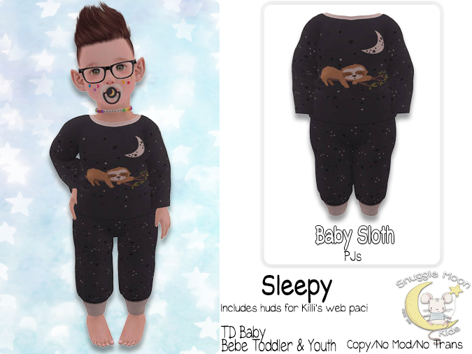 {SMK} Baby Sloth | Pajamas | Sleepy
