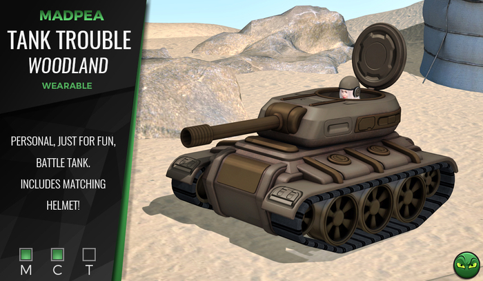 MadPea Tank Trouble - Woodland