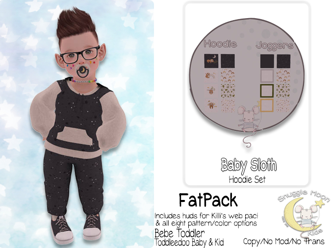 {SMK} Baby Sloth | Hoodie Set | FATPACK 
