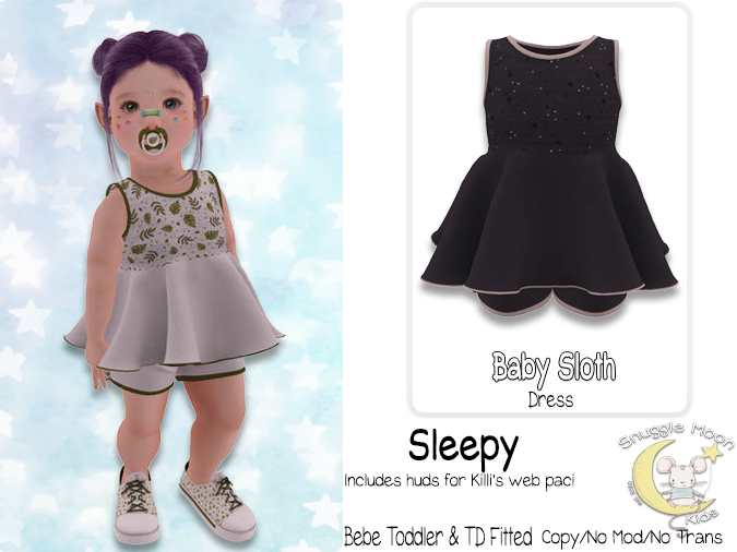 {SMK} Baby Sloth | Dress | Sleepy