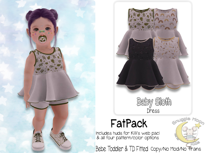 {SMK} Baby Sloth | Dress | FATPACK