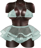Kaithleen's Casey Tutu Lingerie - Aqua