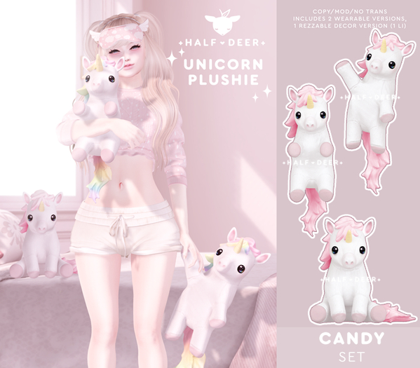 +Half-Deer+ Unicorn Plushie [Candy Set]