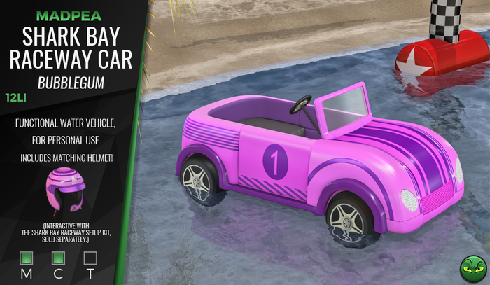 MadPea Shark Bay Raceway Car - Bubblegum