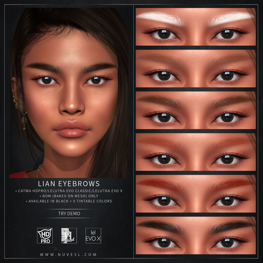 Nuve. Lian tintable eyebrows DEMO