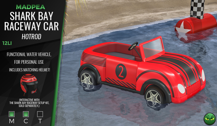 MadPea Shark Bay Raceway Car - Hotrod