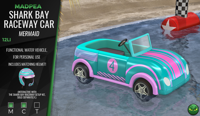 MadPea Shark Bay Raceway Car - Mermaid
