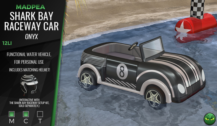 MadPea Shark Bay Raceway Car - Onyx