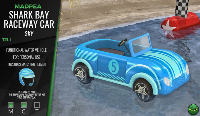 MadPea Shark Bay Raceway Car - Sky