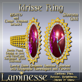 IDRISSE Sharona BENTO Ring OP - Burgandy White Diamond Gold