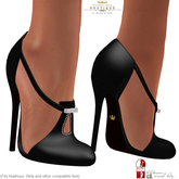 2022 "Patti" Bow and Pearl Tuxedo Shoes BLACK (Boxed)