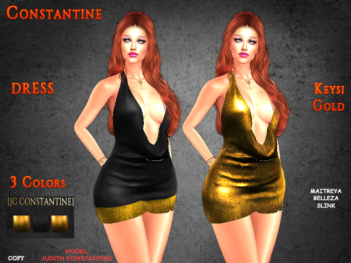 [JC CONSTANTINE] Keysi Gold Dress