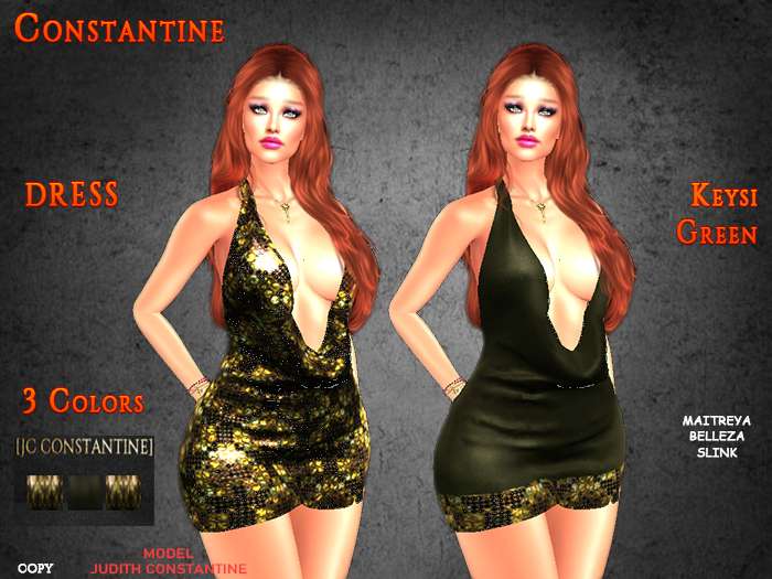 [JC CONSTANTINE] Keysi Green Dress