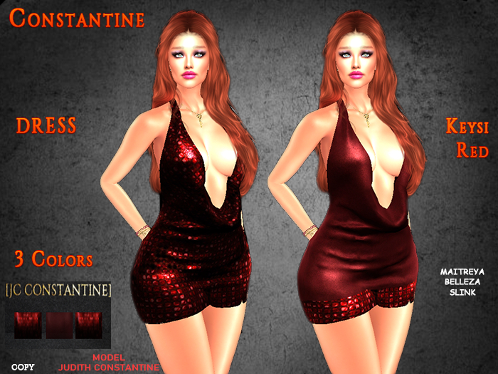[JC CONSTANTINE] Keysi Red Dress