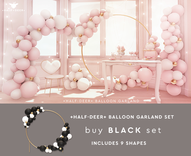 +Half-Deer+ Balloon Garland [Black]