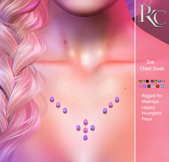 *PKC* Zoe Chest Studs