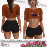 Tams - Short Top and Sports Shorts - Witches