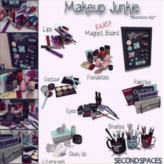 Second Spaces - Makeup Junkie - magnet board RARE