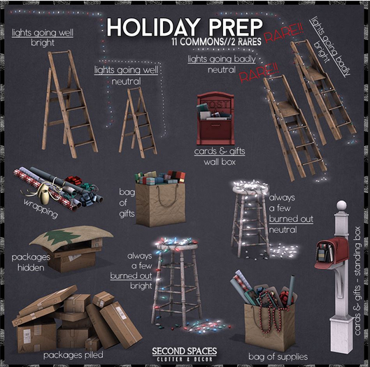 Second Spaces - Holiday Prep - lights going badly - bright RARE