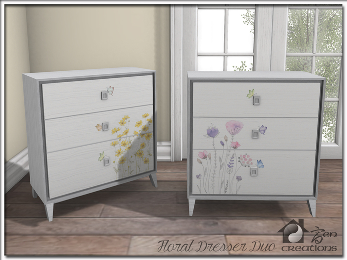 Floral Dresser Duo
