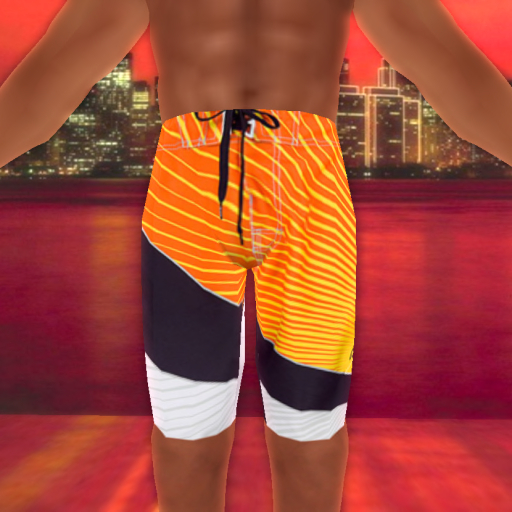 WT Orange Sunburst Surfer Shorts {BOXED}