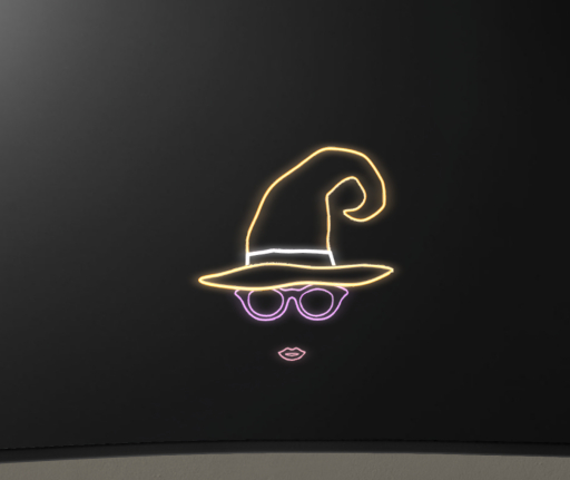 Sign-Neon Witch Face