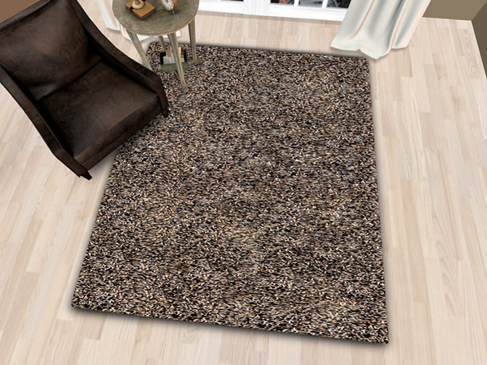 Shag Brown Area Rug #4 w/Shadow 