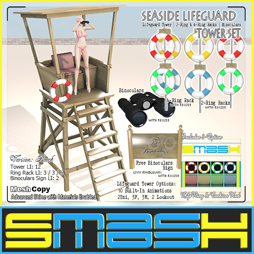 SMASH - Seaside Lifeguard Tower Set (Beech)