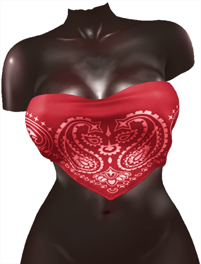 Kaithleen's Bandana Strip Top - Red