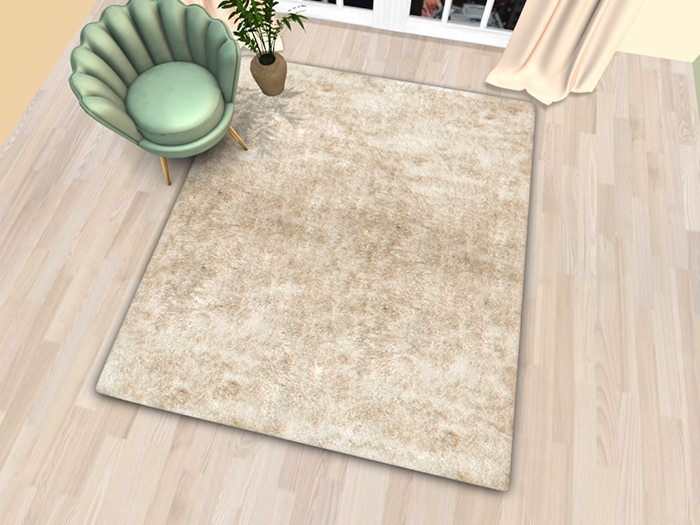  Shag Cream Area Rug #7 