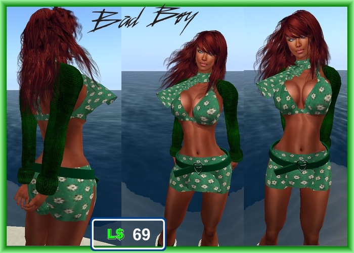 nice fantasy green outfit