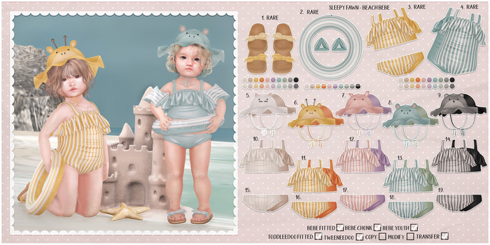 15. Sleepy Fawn. beach bebe bottoms ~ TD Fitted COMMON