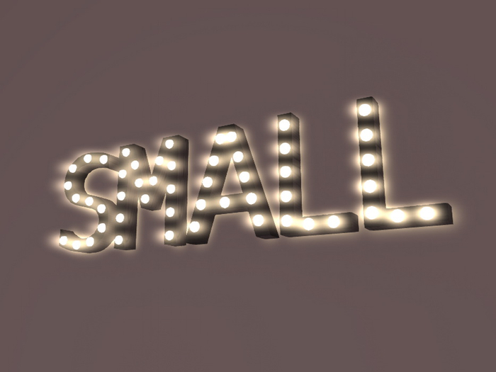 [Px] "SMALL" Illuminated Light Bulbs Sign