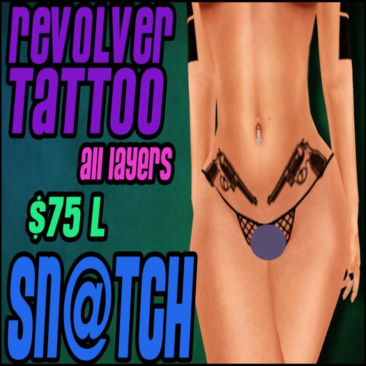 :::Sn@tch Revolver Tattoo:::
