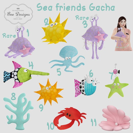 Bee designs Sea Friends gacha 6