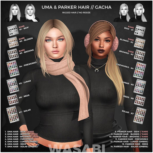 Wasabi // Uma Mesh Hair - #6 Reds