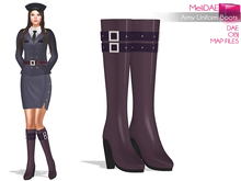 Dae, Obj, FBX, And Texture Files None Rigged Mid Calf Thick High Heels Leather Boots