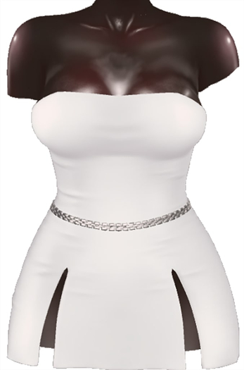 Kaithleen's Posh Strip Dress - White