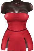 Kaithleen's Posh Strip Dress - Red