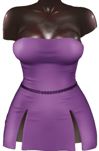 Kaithleen's Posh Strip Dress - Purple