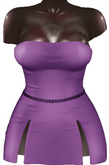 Kaithleen's Posh Strip Dress - Purple