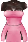 Kaithleen's Posh Strip Dress - Pink