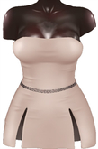 Kaithleen's Posh Strip Dress - Nude