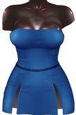 Kaithleen's Posh Strip Dress - Navy