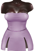 Kaithleen's Posh Strip Dress - Lavender