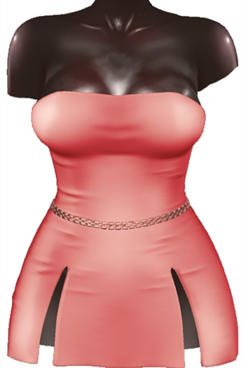 Kaithleen's Posh Strip Dress - Ember