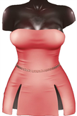 Kaithleen's Posh Strip Dress - Ember