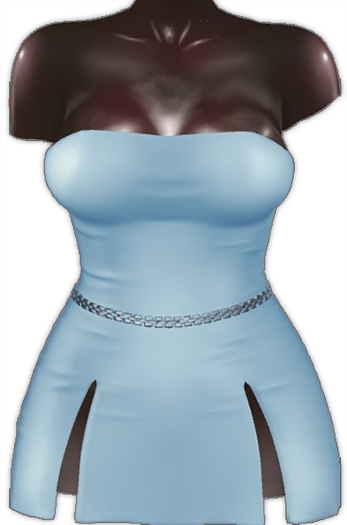 Kaithleen's Posh Strip Dress - Blue