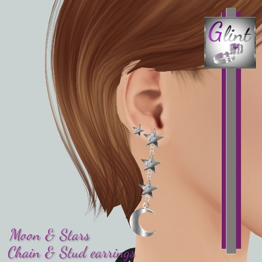 .:Glint:. Moon & Stars earrings