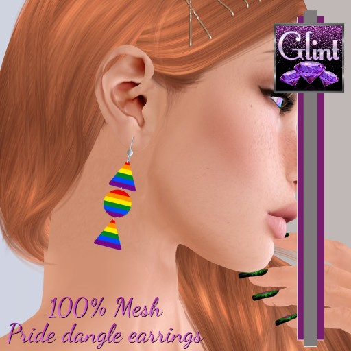 .:Glint:. Pride dangle earrings